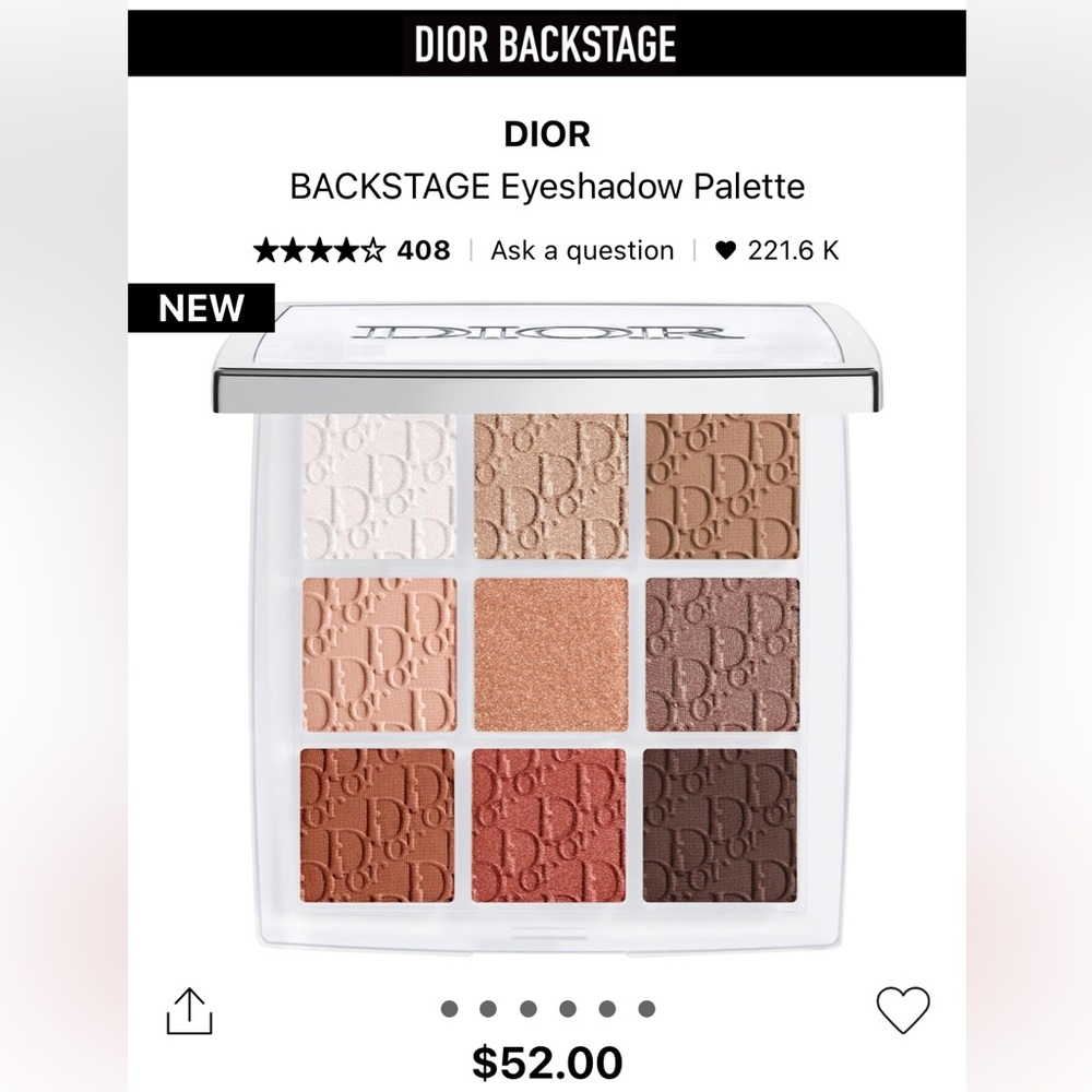 Dior Backstage Eyeshadow Palette